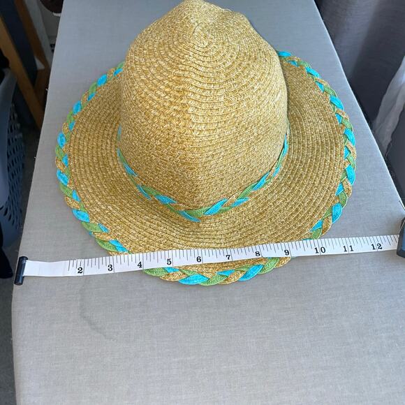 Womens Braided Straw Cloche Sun Hat Beachy Boho Woven One Size 57cm - Picture 7 of 8